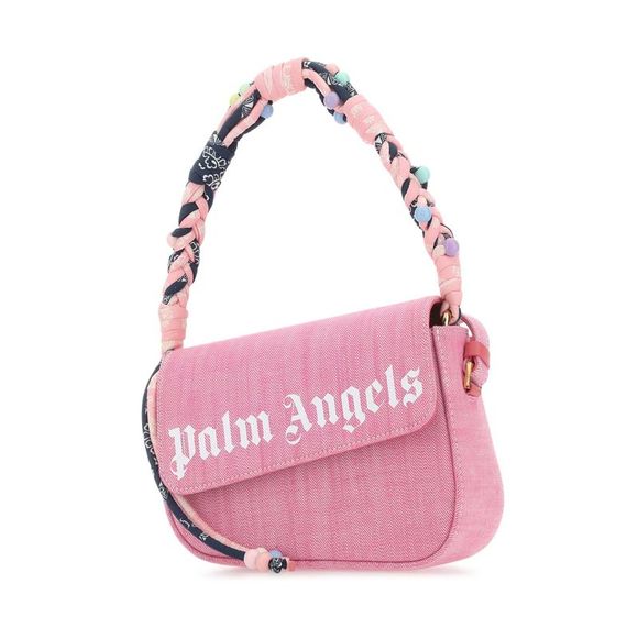 PALM ANGELS Pink Denim Crash Handbag - Picture 2 of 2